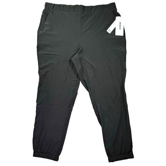 New RBX Active Jogger Pants Womens XL Black Elastic Waist‎ CR7053 Stretch Lined - Picture 1 of 12